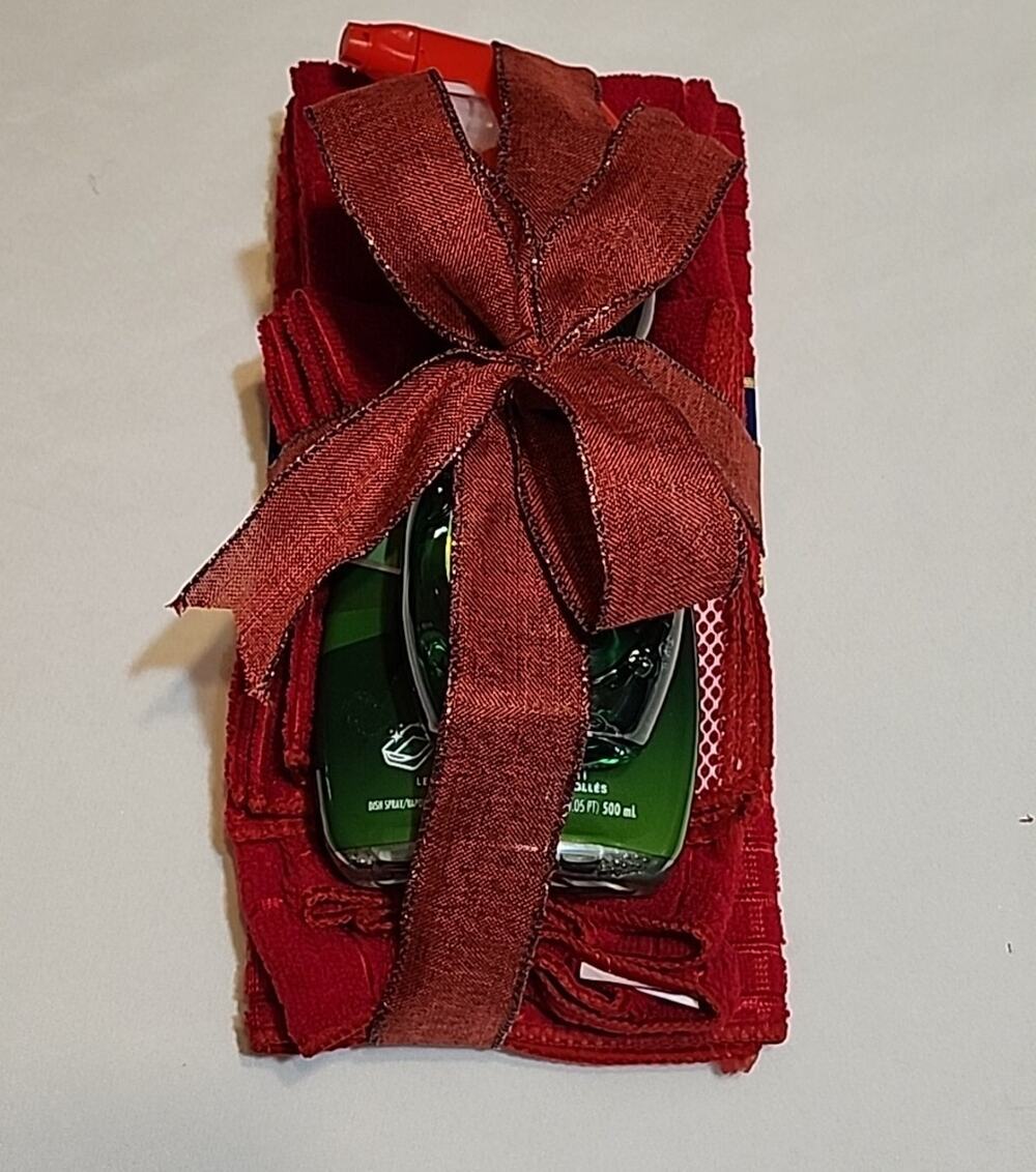 Palmolive Gift Set Dish Towels Hand Towel Palmolive Spray Away & Palmolive Red